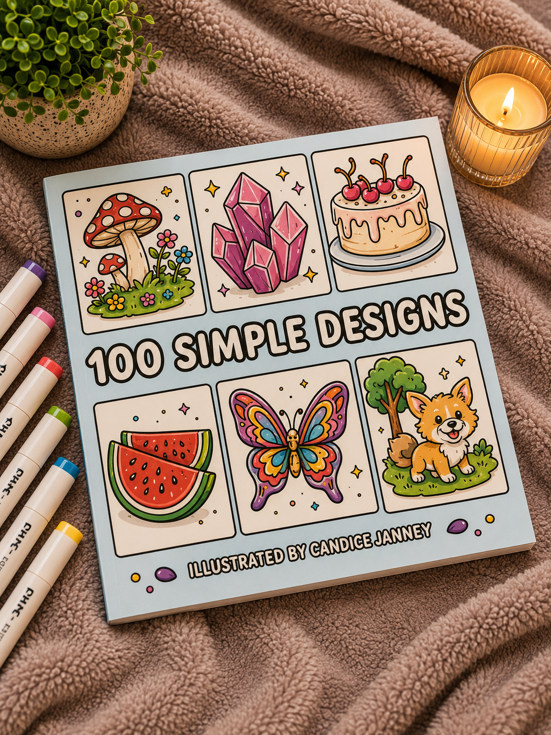 Cute coloring book bold & easy 100 páginas